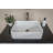 White Stone Handmade Rectangular Vessel Bathroom Sink