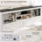 Etsuyo Farmhouse King Bed Frame with Headboard and Power Outlets,  Wood Platform Bed with Storage, 4 Drawers ,Led Light, No Box Spring Needed-1226847249