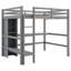 Lit mezzanine avec tablettes et bureau-719522488