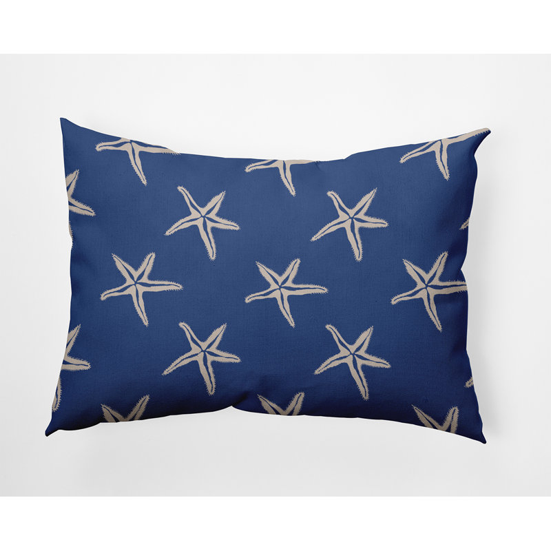  Housse et coussin rectangulaires en polyester / mélange de polyester par E by Design, Bleu