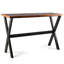 Table de bar, L 62,99 po x H 41,34 po, hauteur de bar, table de pub, haut, rectangulaire, console, table de salle à manger, table basse, pour espace étroit, salon, intérieur, bois brun rustique, métal noir industriel
