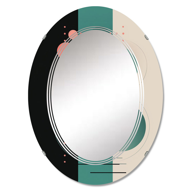 Chiffdale - Miroir mural moderne ovale, 36 po x 24 po