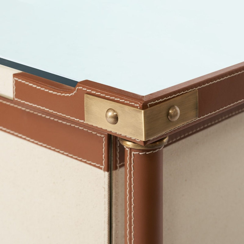 Toulon End Table, Tan/Beige