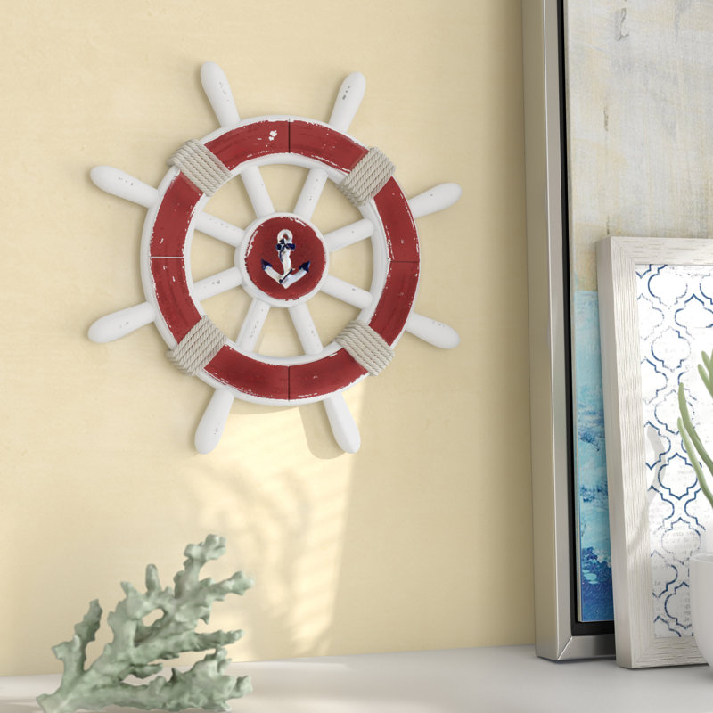 Décoration murale décorative à bateau avec ancrage, Antique, H 12 po x l 12 po x P 1 po