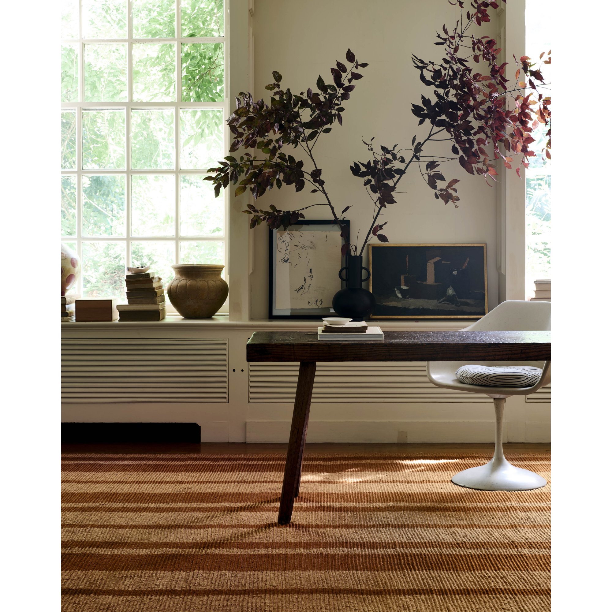 Leanne Ford x Loloi Weatherstaff Cinnamon / Natural Area Rug, Runner 2'6" x 9'9"