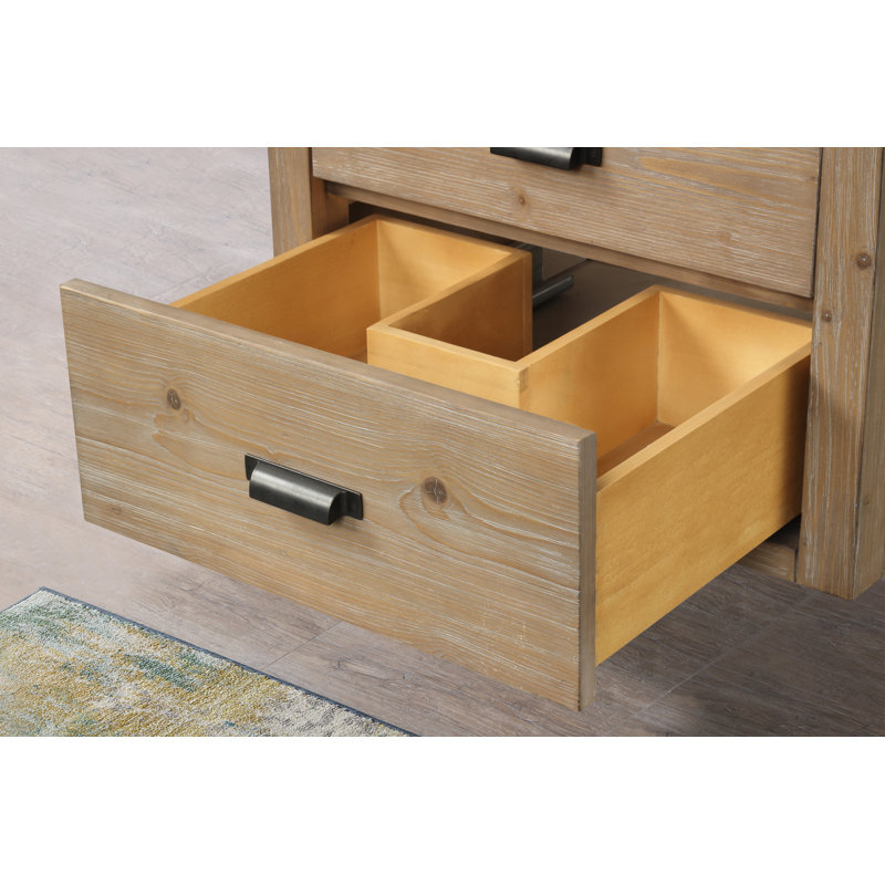Kane 24" Weathered Fir Floating Bathroom Vanity with Ceramic Sink