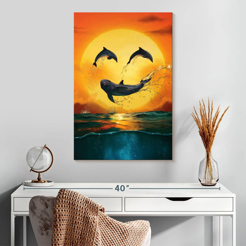 Brampt Dolphin Emoji, 30" H x 20" W