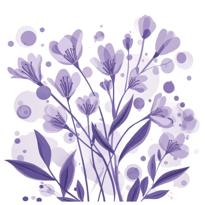 Couvertures mauves à motif floral, 50in W x 60in H