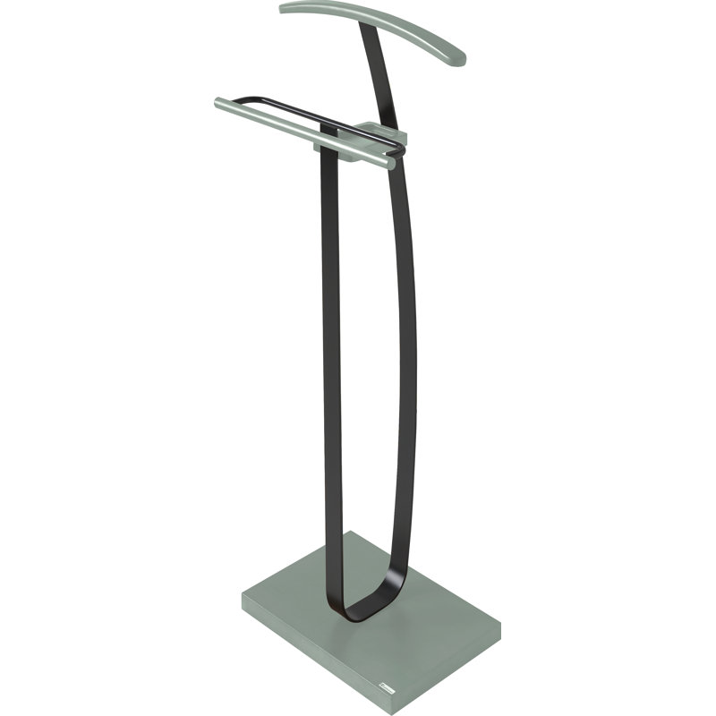 Solid Wood Freestanding Valet Stand, Green/Black