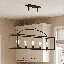 Luminaire suspendu linéaire à 5 lumières pour îlot de cuisine Hanne en laiton chaud Hanne-1272129085
