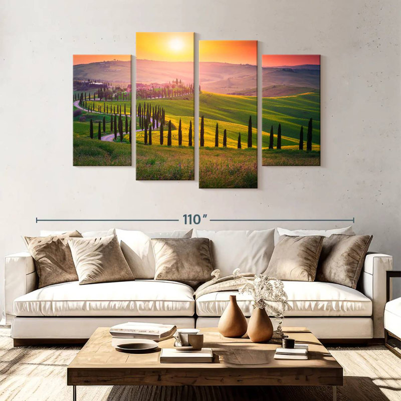 Nicci Sun Over Tuscany, 54" H x 84" W