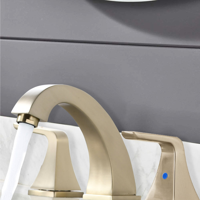 Robinet de salle de bain espacé de 8 po avec 2 poignées, doré brossé, bonde escamotable, pour ternir 2 robinets, large, bonde et fonction fiable