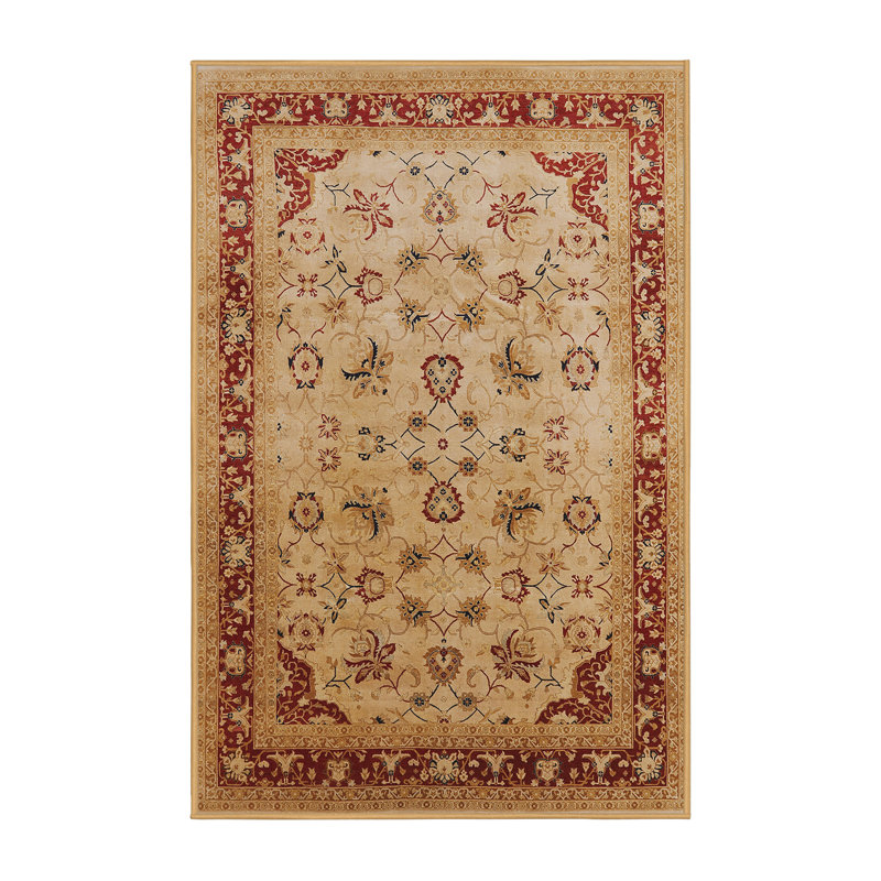Tapis rouge / beige kevork, Rectangle 7 pi x 10 pi
