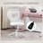 Office Task Chair, Heart Chair With Swivel Wheels, White