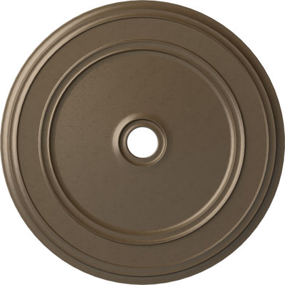 Médaillon de plafond classique Endurathane, diamètre extérieur de 41 1/8 po x P 4 po x P 2 1/8 po (convient aux auvents jusqu'à 5 1/2 po), fini argent chaud peint à la main