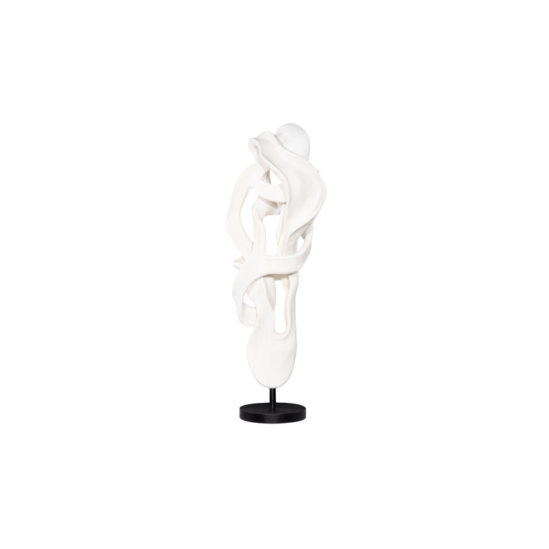 Cast Dancing Sculpture, Saute, Faux Bleached