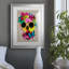 Crâne floral - peinture encadrée-1832937182-1832937180