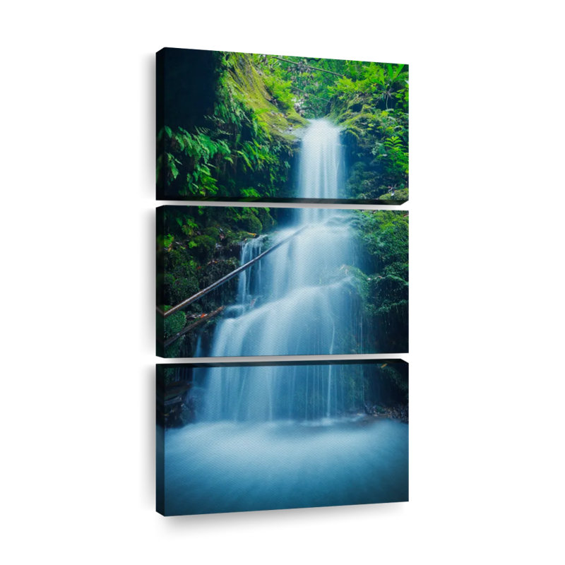 «Asian Waterfalls», reproduction d'art sur toile, H 38 po x l 18 po x P 1,25 po
