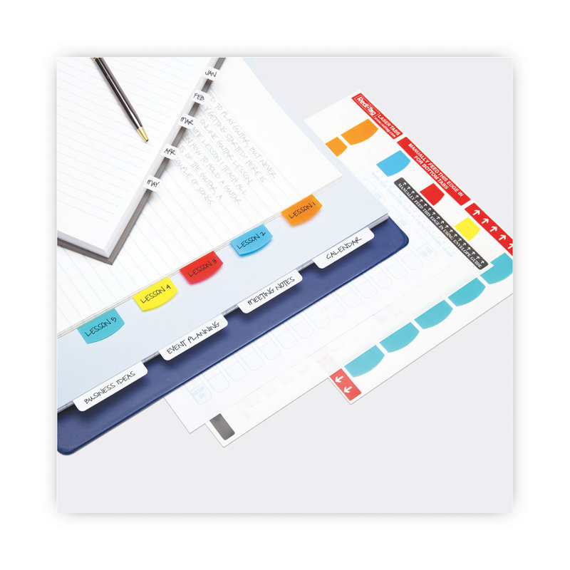 Redi-Tag White Laser Printable Index Tabs, 1.13" Wide, 100/Pack