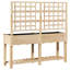 Garden Planter with Shelf Solid Fir Wood Outdoor Rectangular Box-398337849-398337850