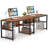 78.7" Double Desk For Two Person With Bookshelves (Not Including Chair)