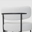 Ensemble de table de salle à manger 51,2 po x 27,5 po avec pieds en métal noir - table en verre moderne et 4 chaises en velours blanc, parfaites pour les espaces de salle à manger élégants