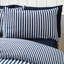 Brushed Stripe Cotton Reversible Duvet Cover Set-114782136-114782145