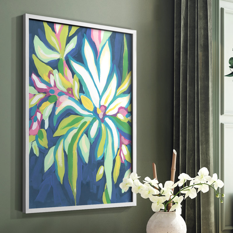 Blue Tropics IV, reproduction encadrée - bois massif, Blanc, H 28 po x l 22 po