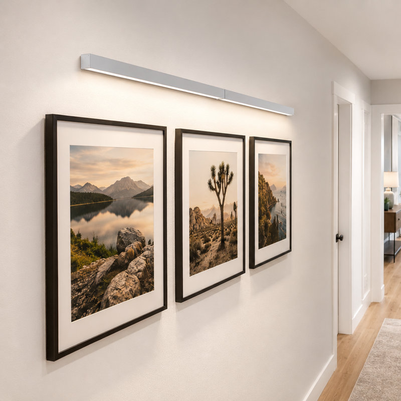 Éclairage linéaire à DEL de qualité commerciale, à intensité variable, 120 V-277 V, 40 W lumineux à 4600 LM, anti-éblouissant, connectable, atelier à domicile et garage, argent, paquet de 4