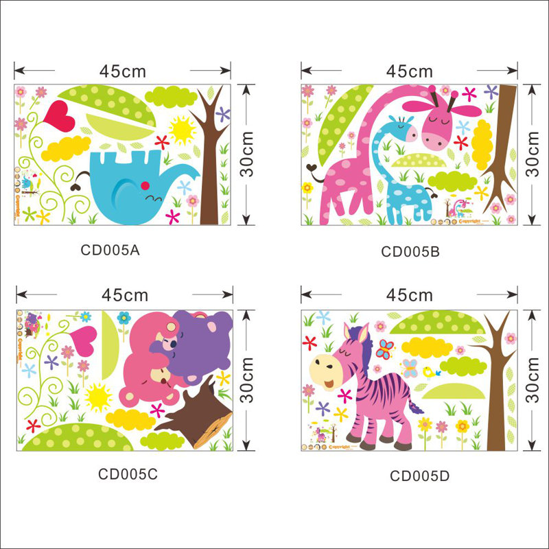 Animals Non-Wall Damaging Wall Decal