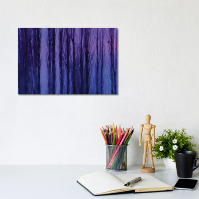 Abstract Winter Trees 1 Piece Wrapped Canvas Wall Art