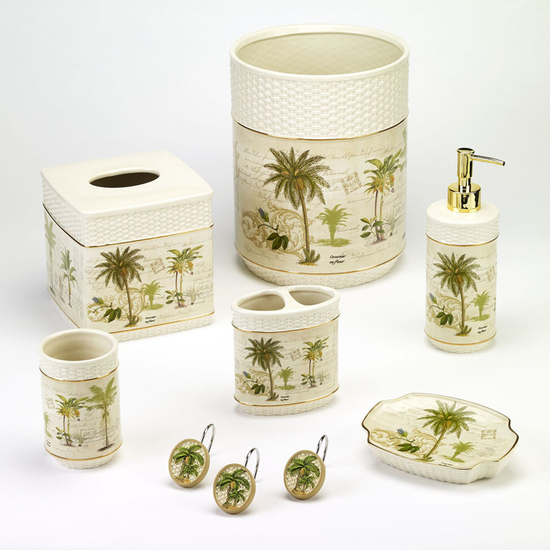 Colony Palm Bath Shower Curtain Hooks