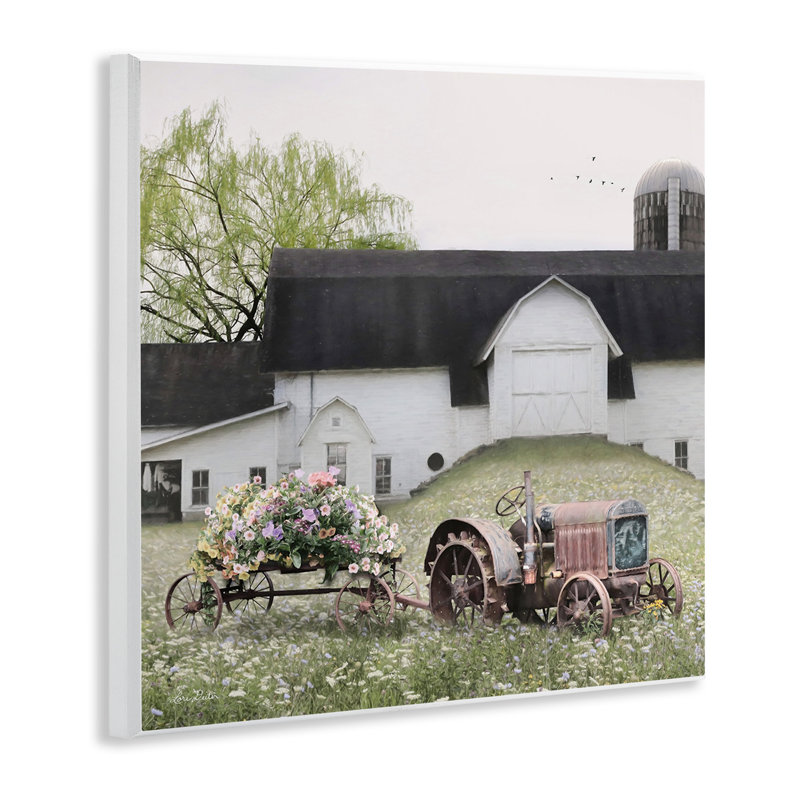 «Floral Bouquet Tractor Flower Field Barn Farmhouse» par Lori Deiter - photographie