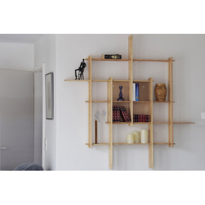 4 -Piece Pine Solid Wood Floating Shelf