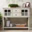 Buffet Barkell, table de buffet, armoire de salle à manger, crédence de bureau avec tablette inférieure et 2 tiroirs-2019460392