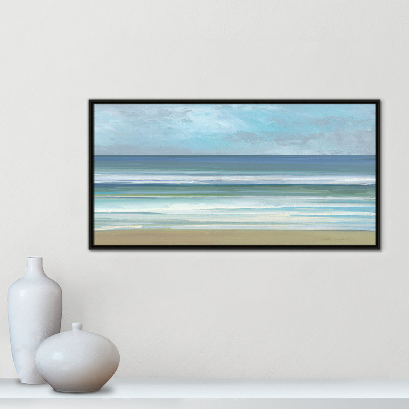 «Gentle Waves II» par Sally Swatland, Espresso, H 21,5 po x l 41,5 po