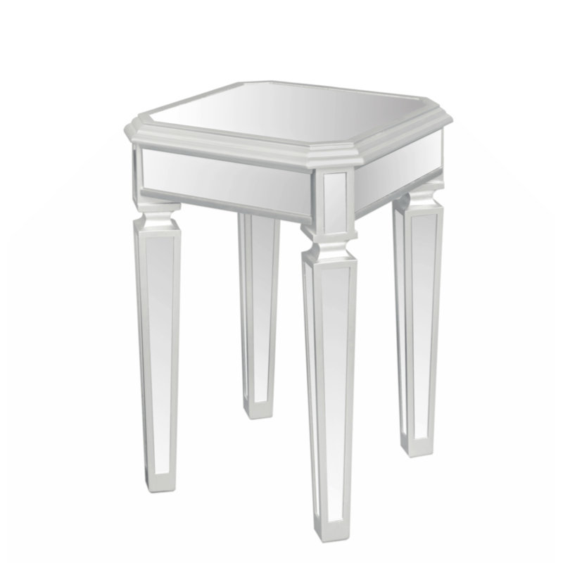 Errika Mirrored End Table