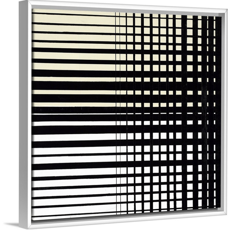 « verb ii », peinture sur toile, H 21,7 po x l 21,7 po x P 1,75 po, Cadre flottant blanc