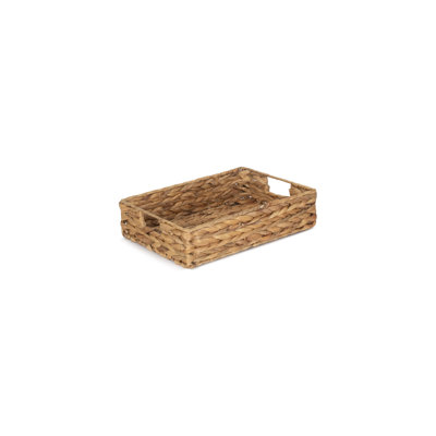 Water Hyacinth Shallow Rectangular Storage Basket