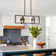 4-light Rectangular Kitchen Island Chandelier