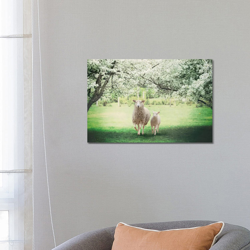Mommy and Me Cherry Blossom 1 Piece Wrapped Canvas Wall Art, 66.04 cm H x 45.72 cm W