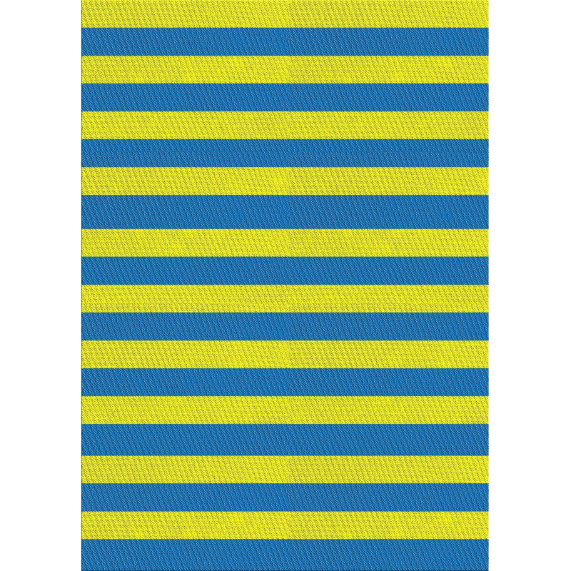 Tapis jaune/bleu à motifs Artlone, Rectangle 3 pi x 5 pi