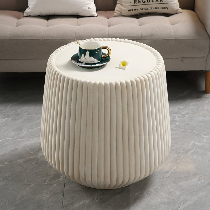 Fluted Tapered Side Table