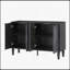 Meuble télé 47,2 po avec rangement spacieux, pieds en bois massif et dispositif anti-basculement pour plus de sécurité et de style-62536309