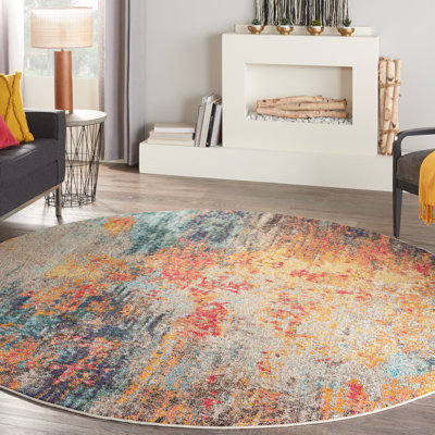 Tapis abstrait bleu Dominic