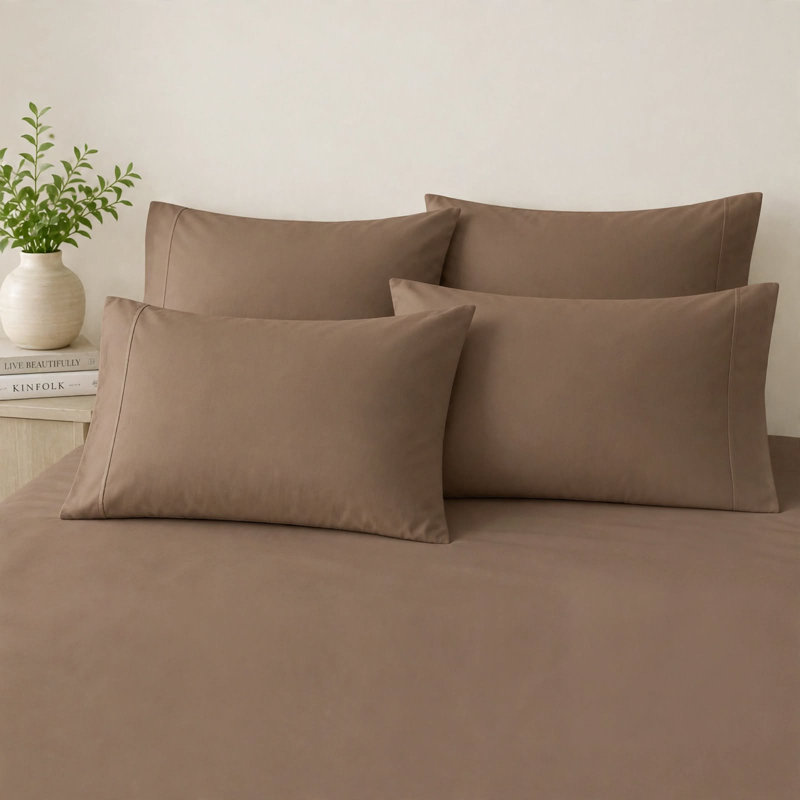 Ensemble de draps en microfibre 6 pièces, Très grand, Écorce