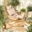 Chaise berçante moderne en rotin