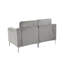 Canapé modulaire à deux places en velours côtelé gris Corduroy, assise douce et relaxante, installation simple, structure, coussin gris, confortable, facile à assembler avec les outils de quincaillerie d'installation, structure-1488623293