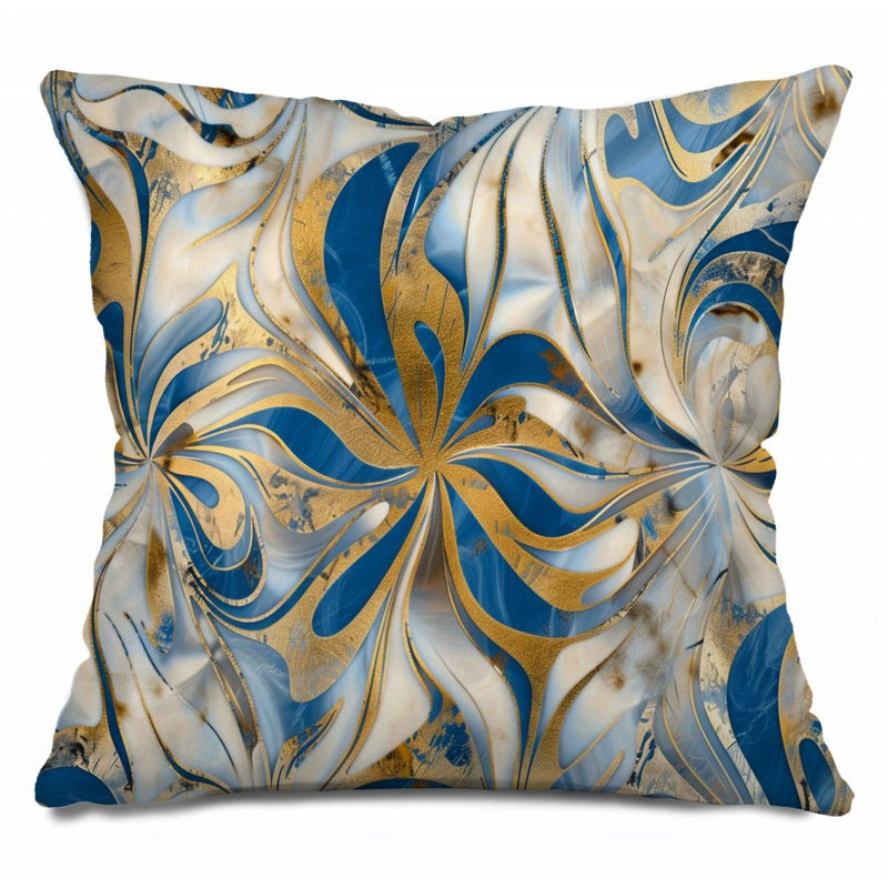 Coussin décoratif réversible en mélange de coton, H 16 po x l 16 po