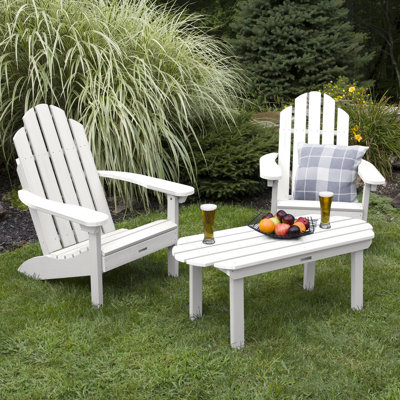 Anette Outdoor Adirondack Chair With Table